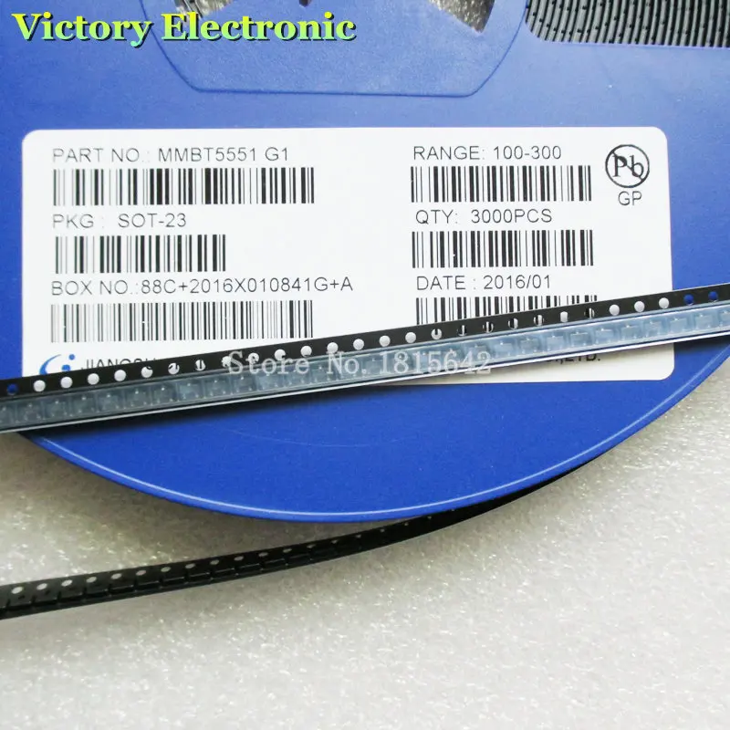 100 шт./лот MMBT5551LT1G MMBT5551 SOT-23 2N5551 SMD NPN Транзистор Триод 5551 Mark G1 | Электронные