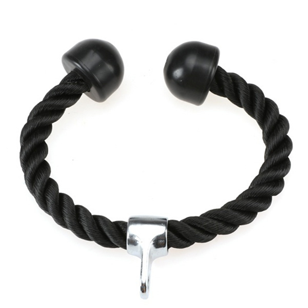 Biceps Drawstring Triceps Drawstring Commercial Gym Equipment Tricep Adjustable Nylon Rope Push Pull Down Black For Bodybuilding