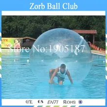 Сумасшедший Зорбинг шарик воды, гуляя с бассейном, вода мяч
