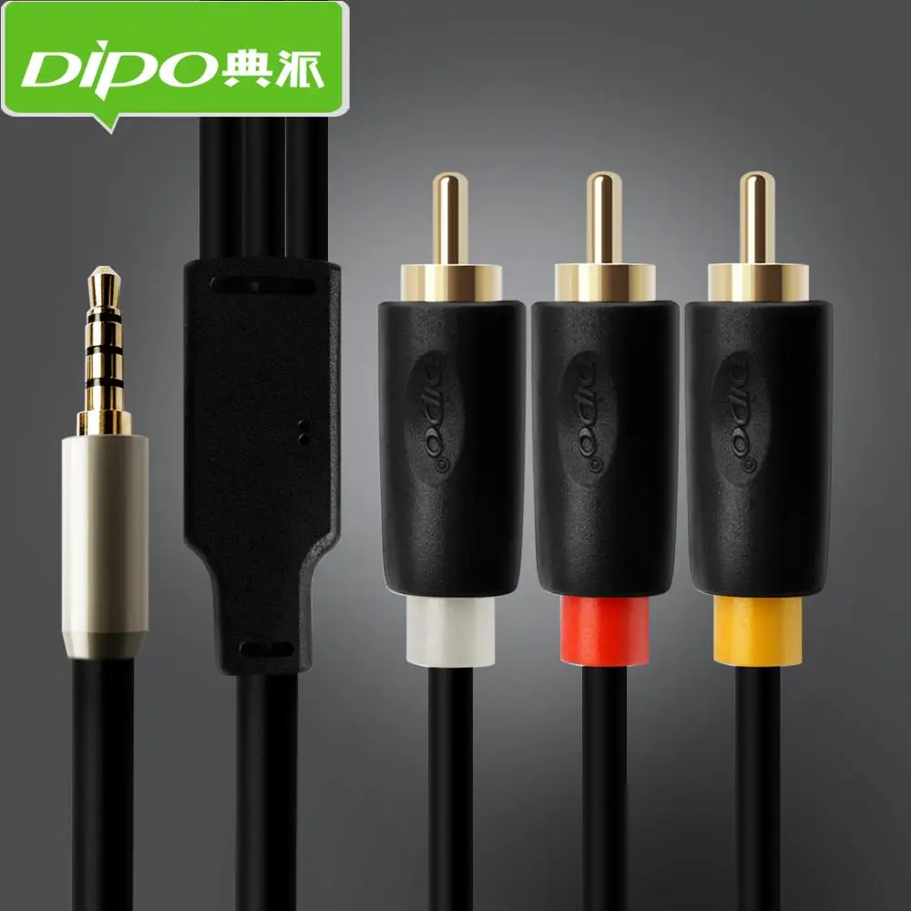 

3.5mm Jack to 3 RCA Male Plug Adapter Audio Converter Video TV DVD Set-Top box console AV Cable 1.5m 2m 3m 5m 8m 10m