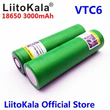Liitokala VTC6 3.7V 3000mAh rechargeable Li-ion battery 18650 for Sony US18650VTC6 30A Electronic cigarette toys tools flashligh