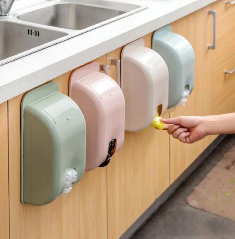 1 pc 2019 newest creative wall hanging garbage bag plastic storage case Kitchen sundries sorting box | Дом и сад
