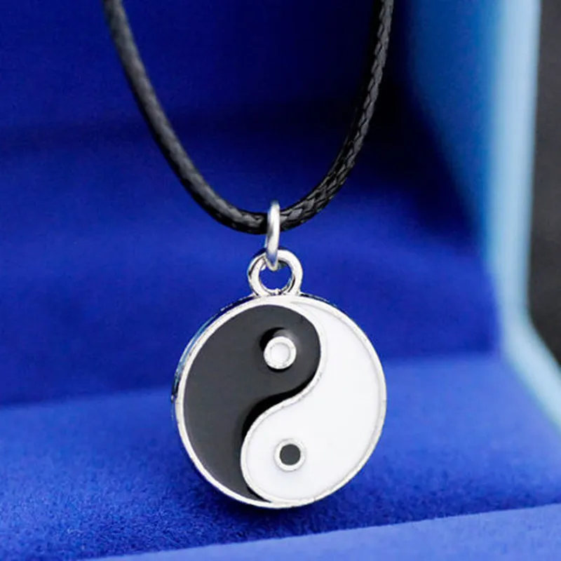 Крутой мужской Taoist Tai Chi Yin and Yang Подвеска Ожерелье CHJ08|Ожерелья с подвеской| |