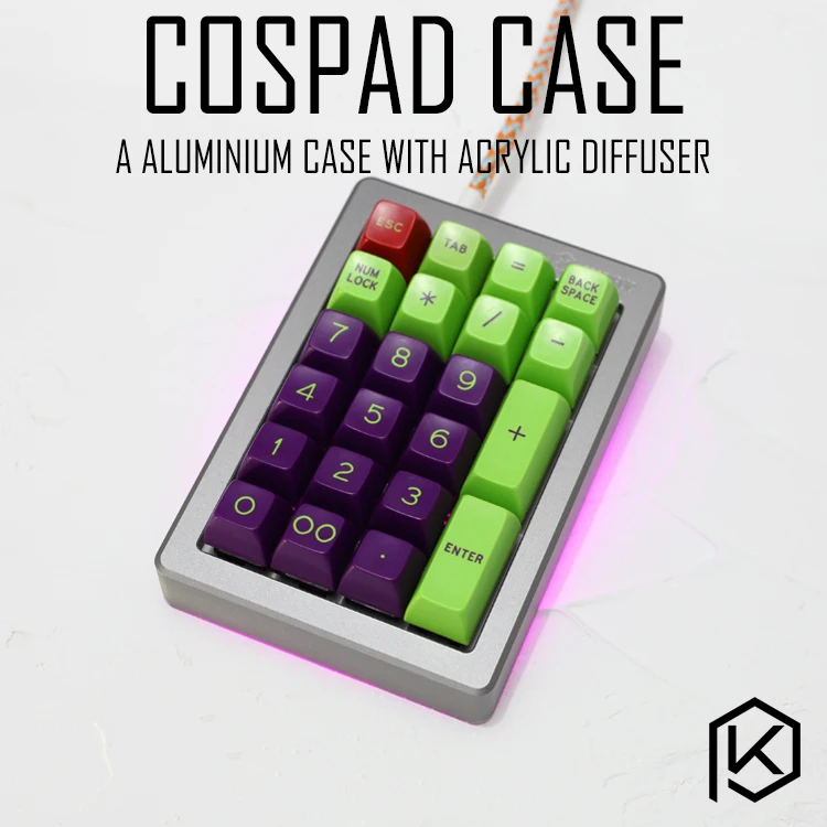 teclado personalizado caso duplo propósito com pés cone alumínio cnc