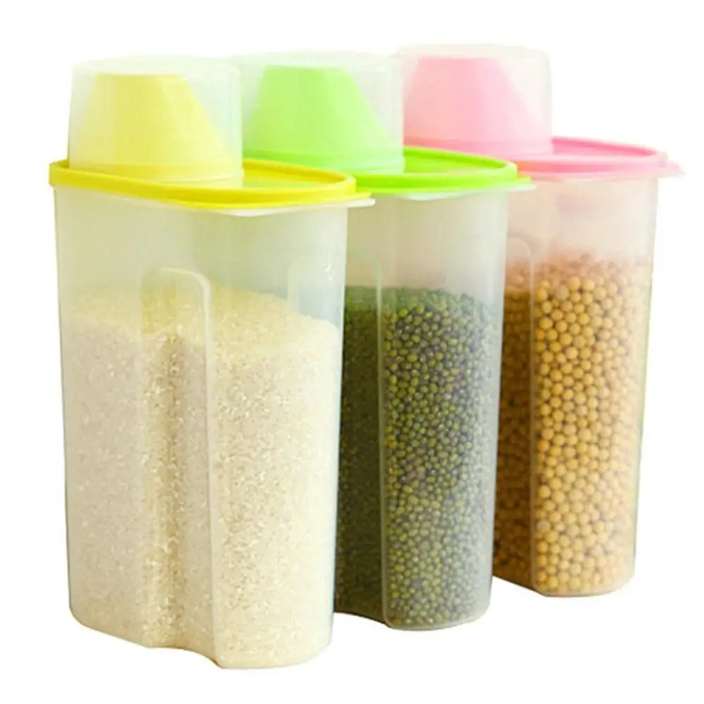 

LanLan 2.5L Kitchen Food Cereal Storage Box Bean Rice Box Large Capacity Container