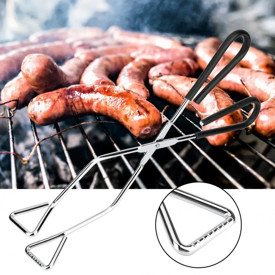 BBQ Tongs Kitchen Tongs Clip Clamp Stainless steel Food Tongs Cooking Scissors Tongs Buffet Pliers