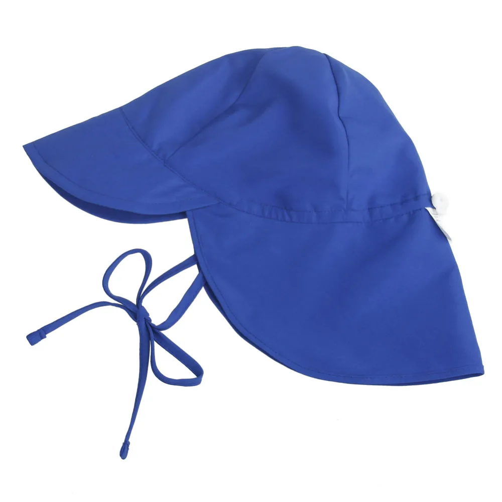XDOMI Детская летняя Солнцезащитная шляпа UPF 50+ с защитой от ультрафиолета, уличная пляжная шляпа, шейный колпак с ушками, Кепка с регулируемой шнуровкой - Цвет: Drak blue