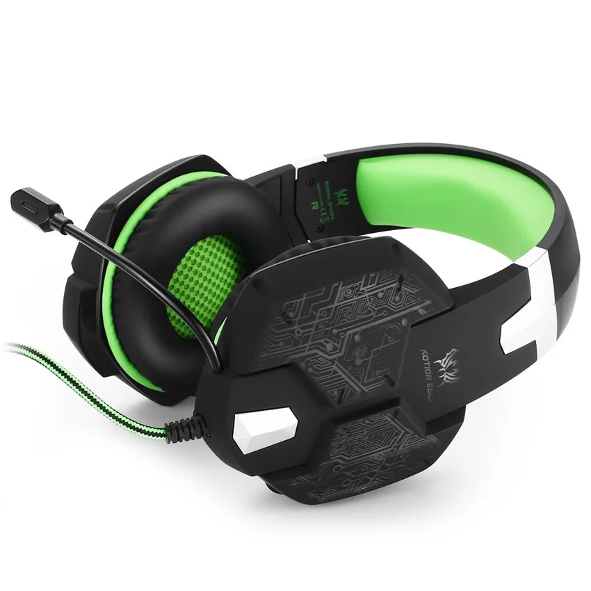 KOTION EACH G1000 Стерео Игровые наушники над ушами PC Gamer гарнитура с микрофоном дышащие