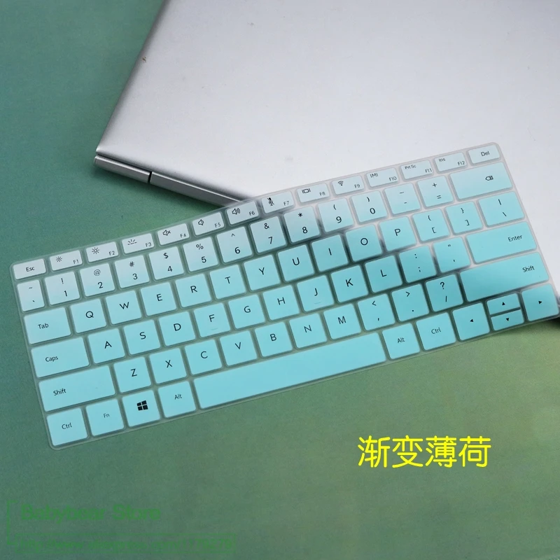Для huawei Matebook 13 Wrt-W19 Wrt-W29 Wrtw19 W29 ноутбук клавиатура защитный силиконовый чехол - Цвет: fademint