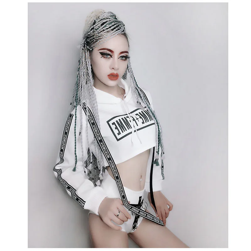 Female Sexy Club Hit Hot Costumes Tops And Short Pants font b Women b font Stage