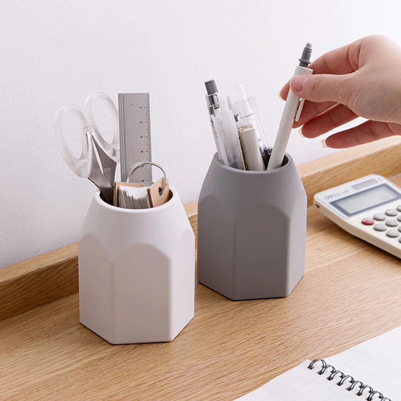 

Durable silicone Home Office Storage Box Makeup Brush Vase Pencil Pot Pen Holder Stationery Storage Top Quality wx12061448