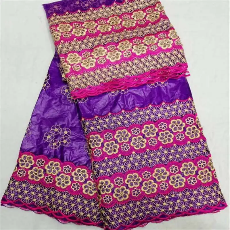 

Purple Fuchsia 5 Yards Add 2 Yards High Quality Getzn Bazin Riche Fabric Guinea Brocade Lace Fabrics For Lady Dress 40