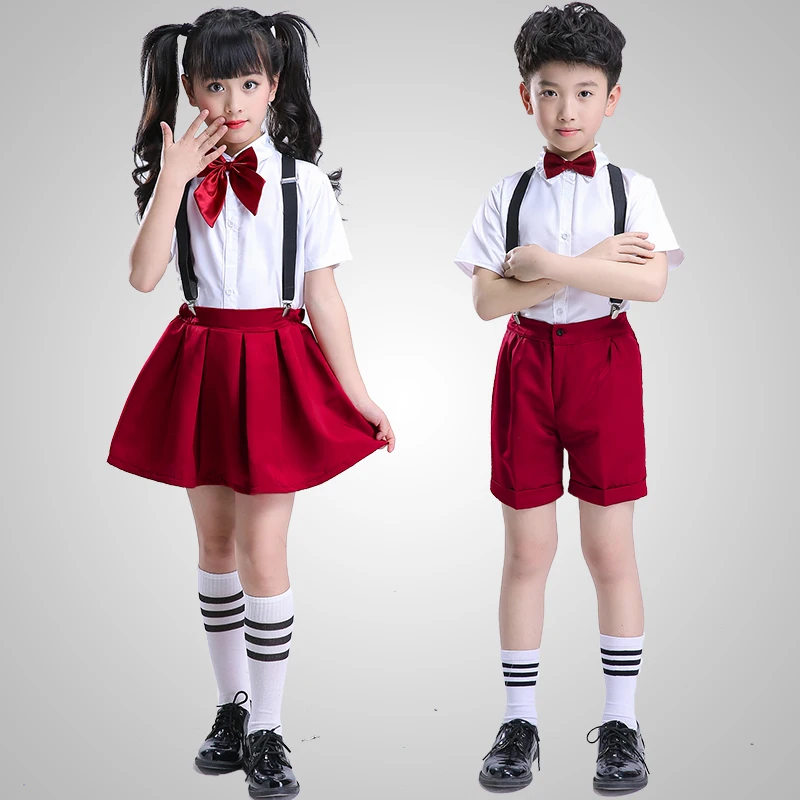 Детские костюмы для хора, танцевальная одежда для мальчиков и девочек, комбинезон, школьная форма