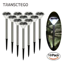 10 шт. Солнечный СВЕТОДИОДНЫЙ светильник Алмазная лампа для украшения сада Открытый Солнечный фонарь для столба светодиодный Лампа уличного освещения на солнечной энергии фонарь