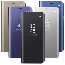 

Smart Leather View Case For Samsung Galaxy S9 Plus S8 S7 Edge S6 Note 8 5 Mirror Flip Stand Cover For Samsung J3 J5 J7 A3 A5 A7