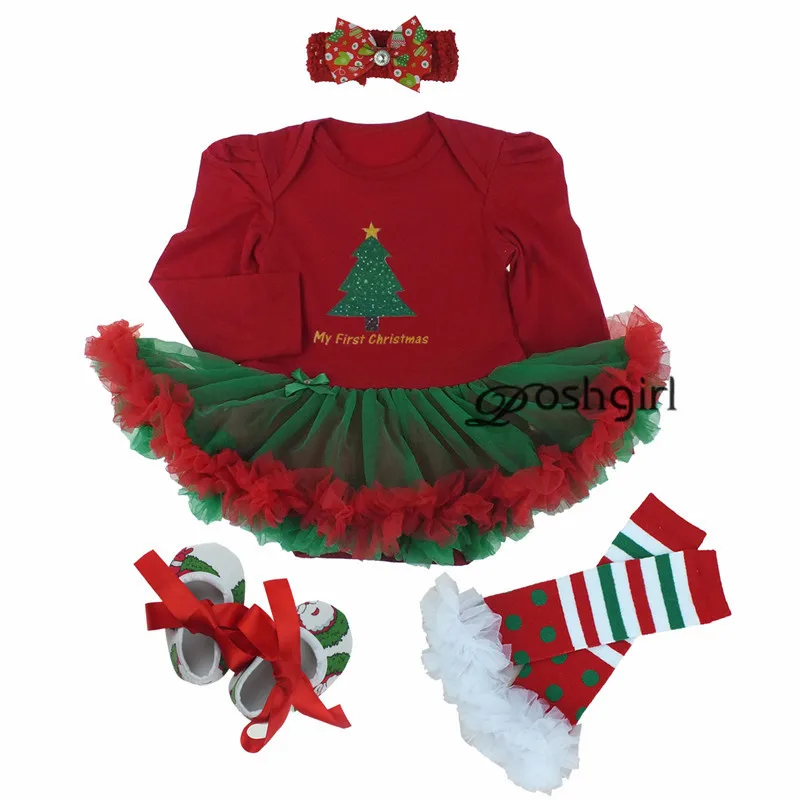 Рождественские детские комбинезоны, платье с Минни и Микки Маусом для маленьких девочек боди с кружевом, комплекты из 4 предметов г. Осенняя одежда для новорожденных, bebe Одежда для младенцев