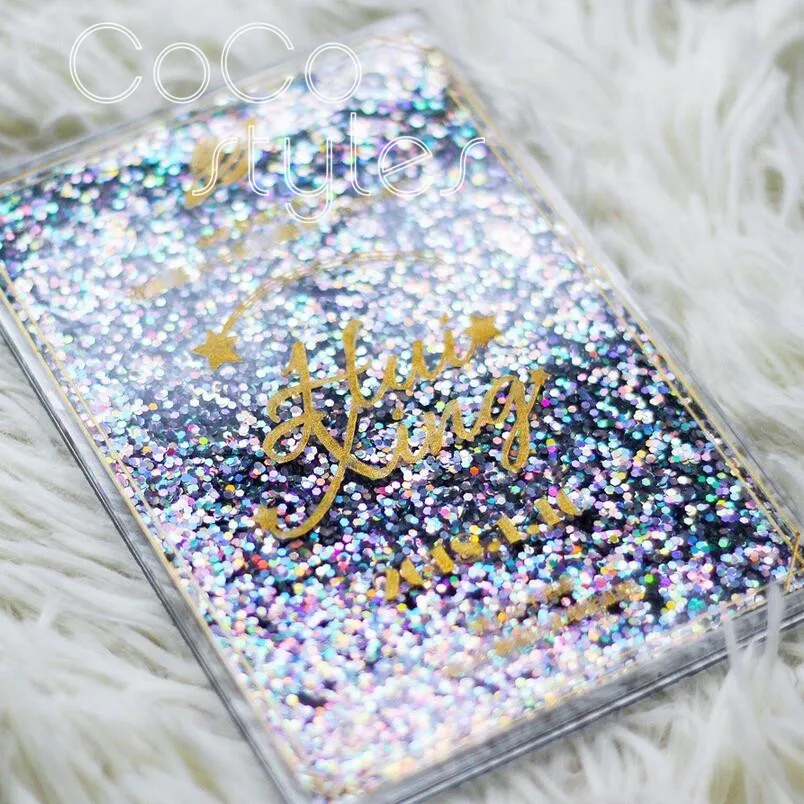  Coocostyles custom made luxury silk screen acrylic invitation card with shimmering powder design fo - 32872159372