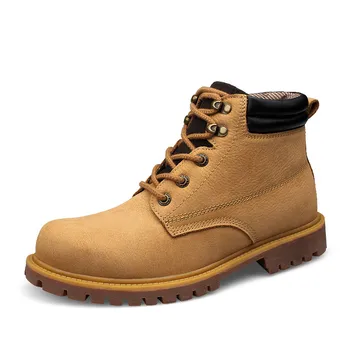 

OTTO ZONE New England Shoes Work Boots Genuine Leather Men Matin Boots Ankle Boots Winter Men's Casual Boots