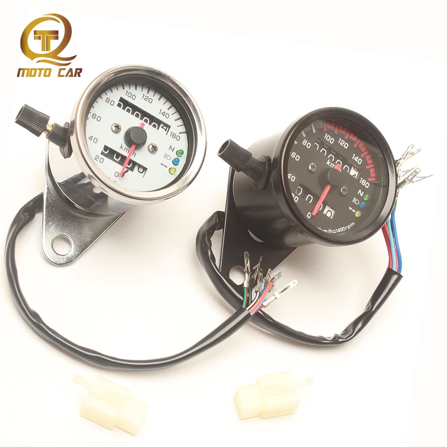 

Universal Motorcycle Tachometer Speedometer Rpm Gauge Double Meter Adjustable Odometer LCD Backlight Tacho for Vintage Harley