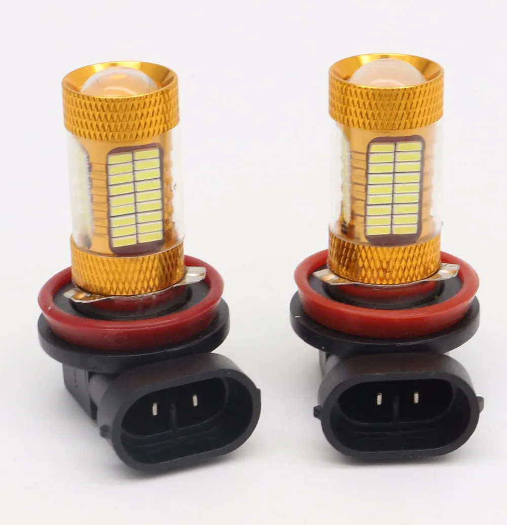 

2PCS Car Foglight LED H8/H11 HB3/9005 HB4/9006 1156/BA15s 1157/BAY15D 81pcs 4014SMD Auto Bulb fog lamp 6000K Light