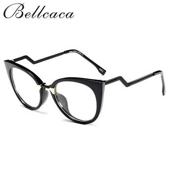 Eyeglasses Spectacle Frame Women Cat Eye Computer Optical Glasses Transparent Clear Lens 3