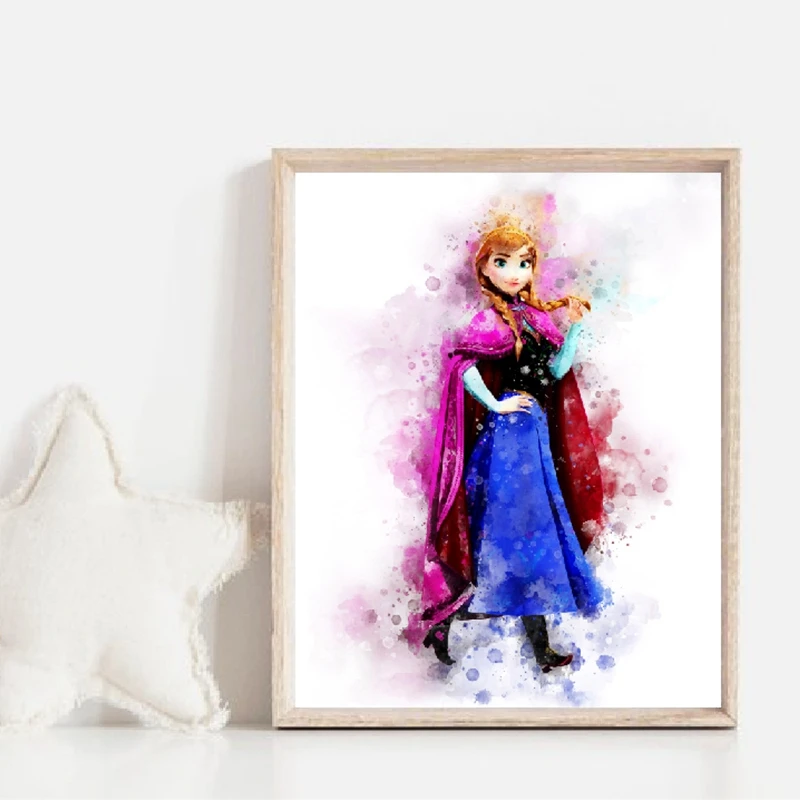 Watercolor Princess Print