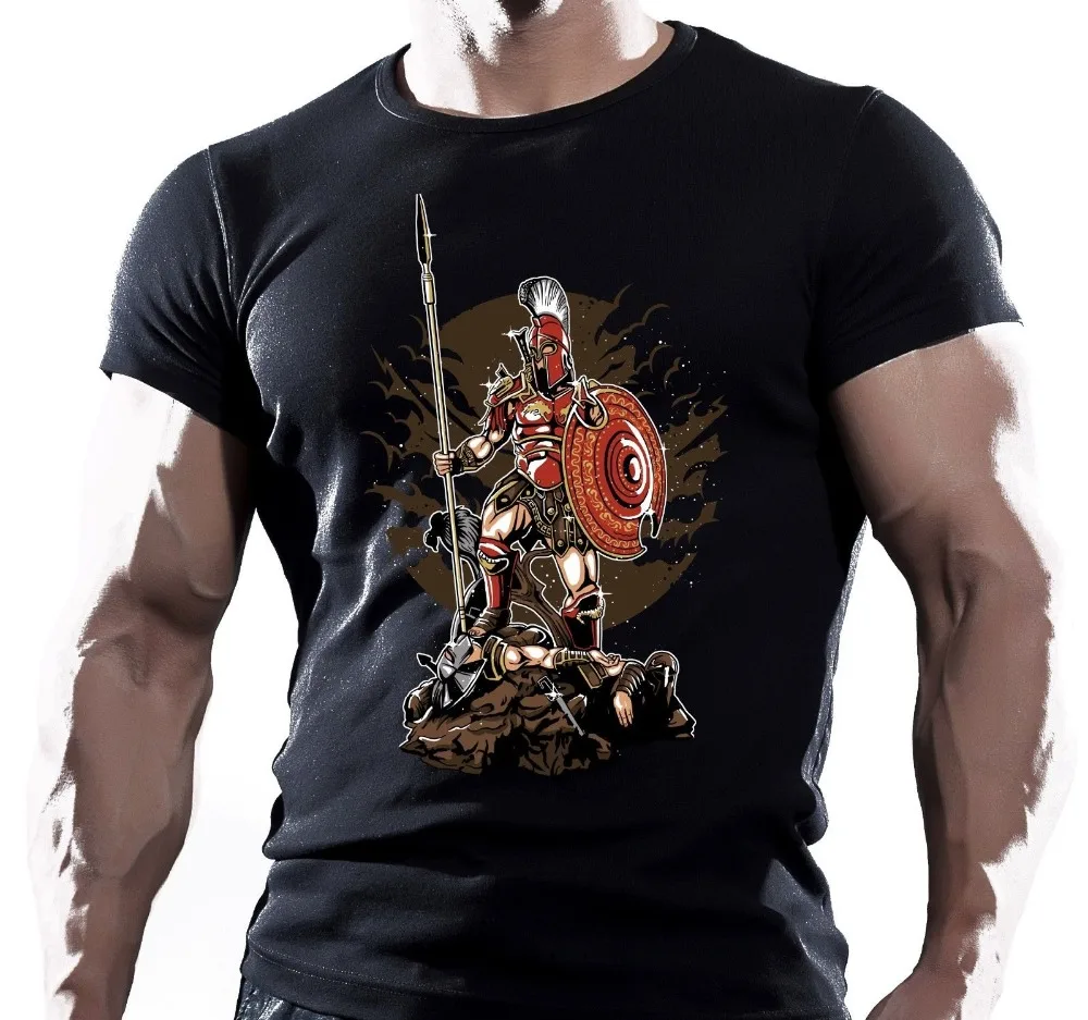 

Hot Sale New Men'S T Shirt SPARTAN WARRIOR MMA FIGHTING WORKOUT MOTIVATION MENS T SHIRT Muay Thai Funny O Neck T Shirt