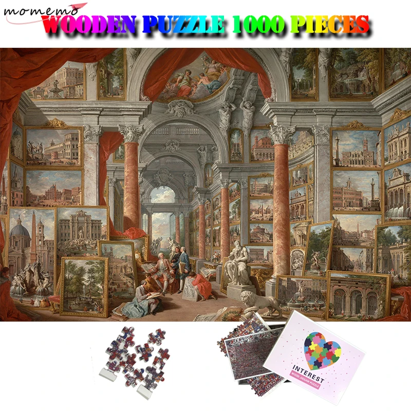 Wooden Puzzle 5000 Piece for Adults Decompression Entertainmen World architectureChallenging Colorful Puzzles