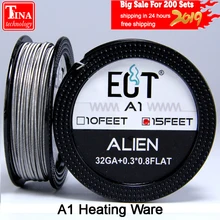 A1 нагревательный провод 15 футов/рулон инопланетянин плавленый Clapton нагревательный провод DIY для RDA RBA Ремонтопригодный атомайзер и мод нагревательные провода катушки