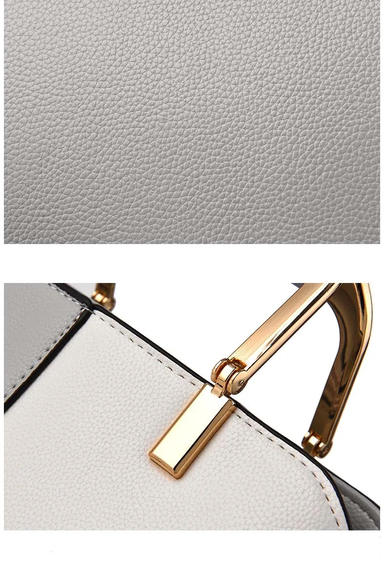 2018 New fashion color matching handbags wild medium large capacity ladies shopping office female Messenger bag shoulder bag     (28)