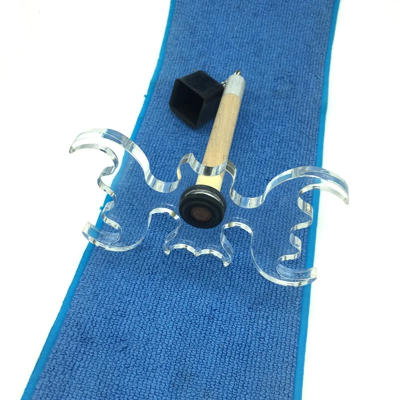 Transparent acrylic Billiard cue rest head durable PVC multi functional