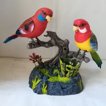 Красивая любовь птицы электрическая игрушка Голосовое управление пары птицы 15x13x13 см игрушка подарок на день рождения w6979