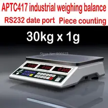 417 Precision цифровой настольная счетные весы 30 кг-1 г промышленные Взвешивание баланса