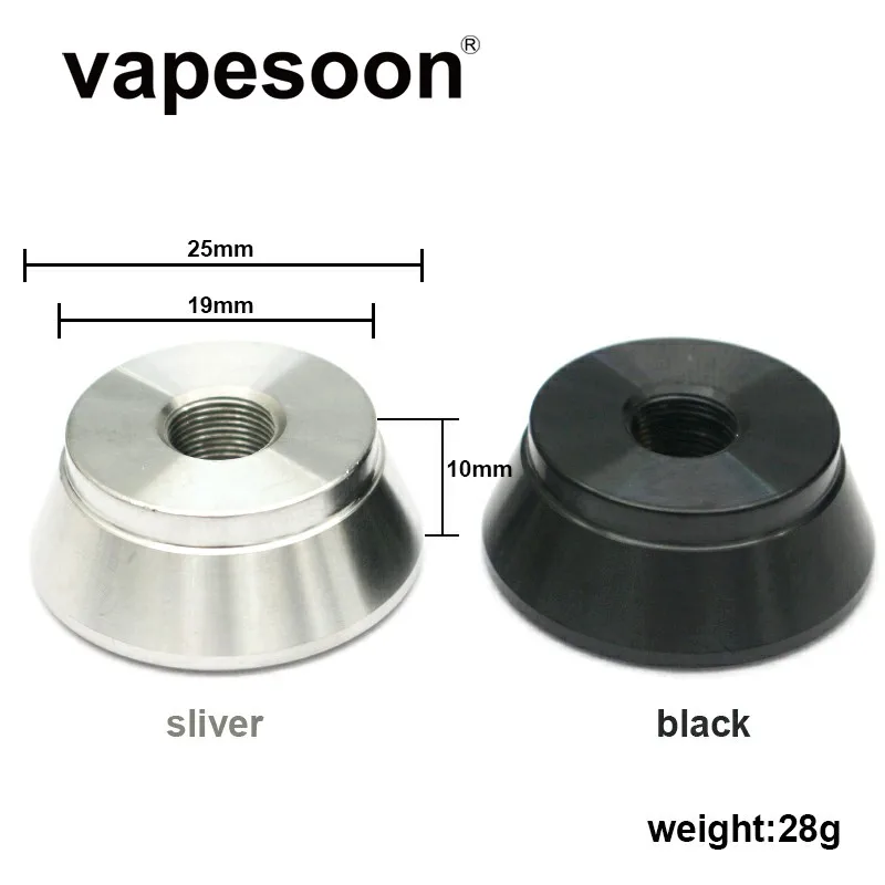 

Authentic VapeSoon 510 Display Base Stand for RDA / RTA / Clearomizer - Black, Sliver Stainless Steel
