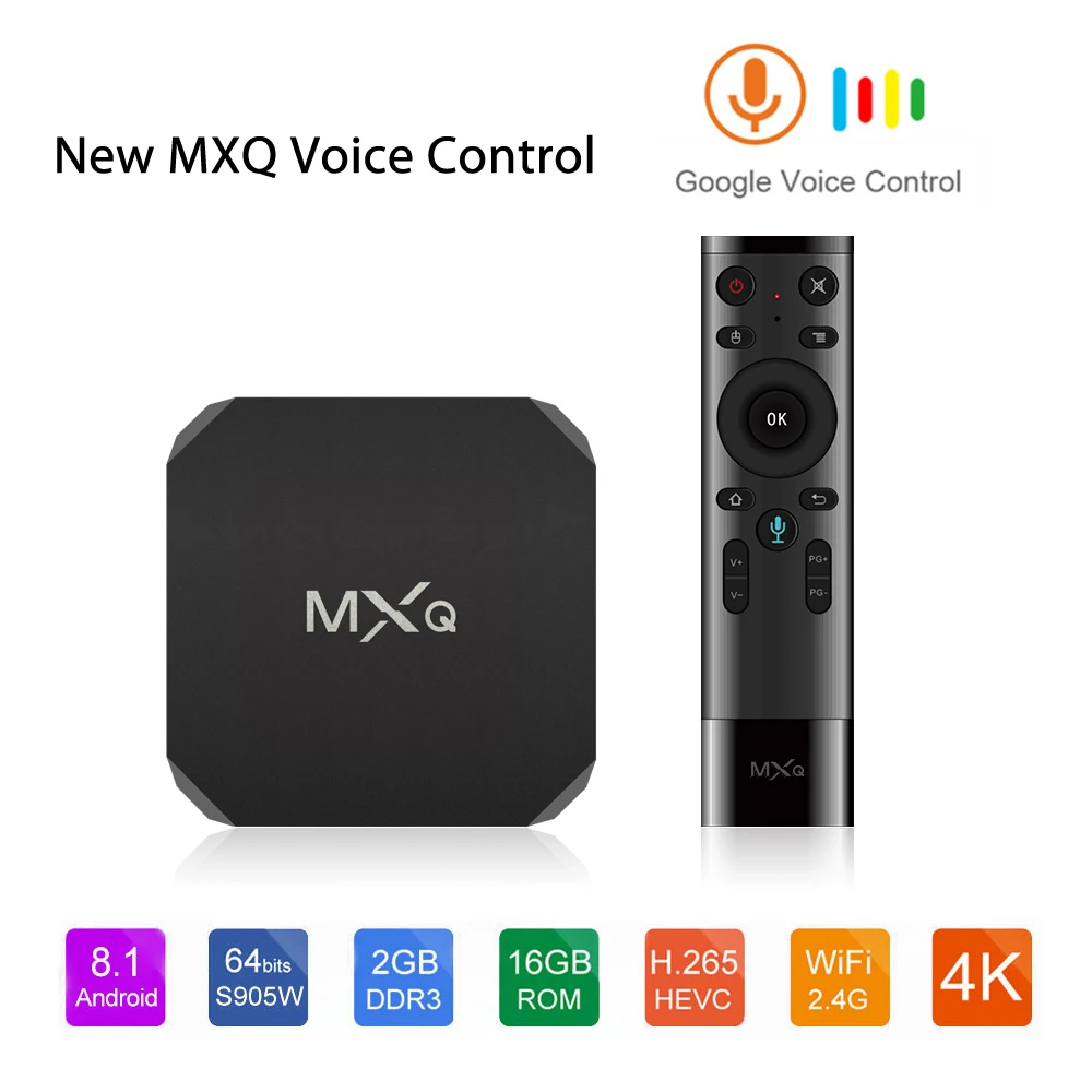 

Google TV Box MXQ PRO 2G 16G Android 7.1 Voice Control 2.4G WiFi Smart box 4K HD 3D tv android tv box iptv subscription Box Tv
