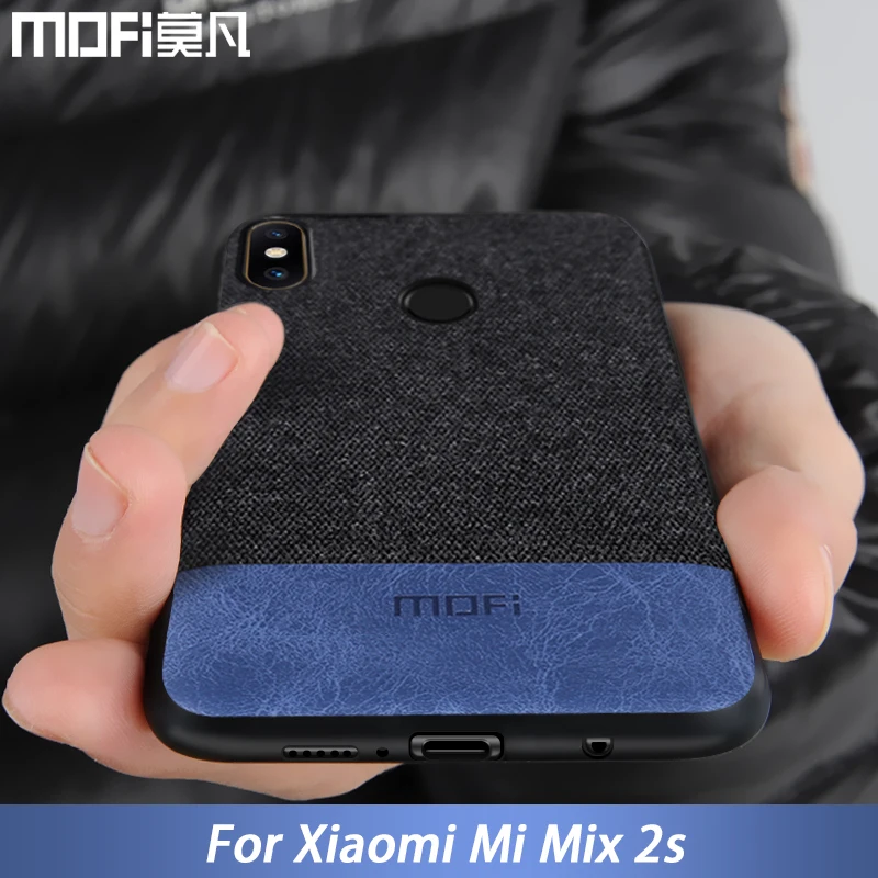 для Xiaomi mi mix 2s Чехол задняя крышка mix2s защитный чехол из ткани с силиконовыми