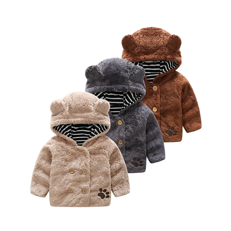 

BINIDUCKLING Children Clothing bear Cartoon Outwear Child Boys Girls Winter Thickening Outerwear Coat Kids Cotton-padded Jacket
