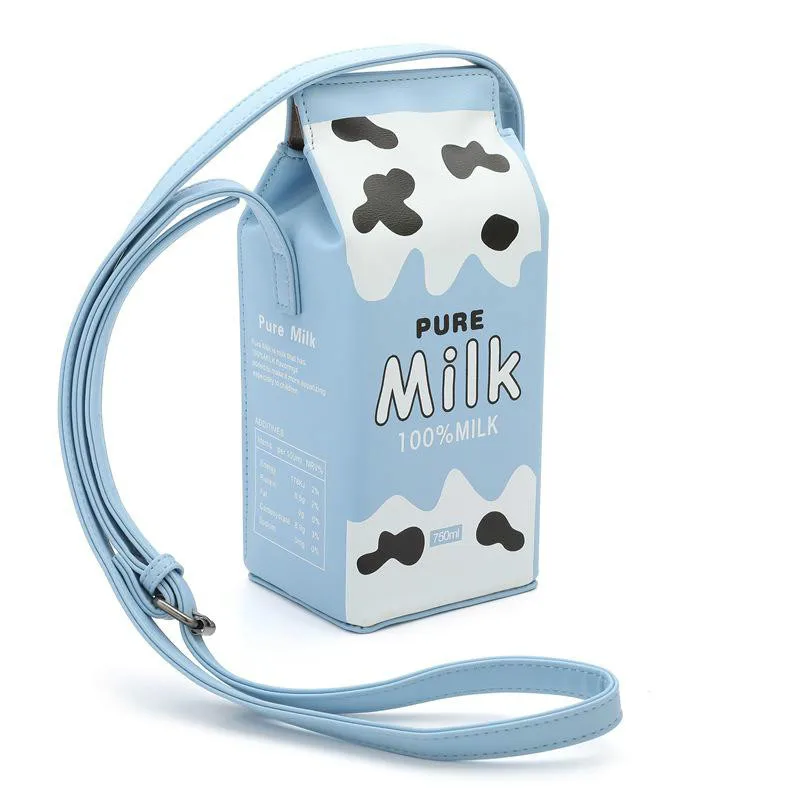 

AOILDLLI 2019 Printing Friut Milk Women Shoulder Bags Mini Phone Wallet Bags Small Pu Leather Female Crossbody Bag