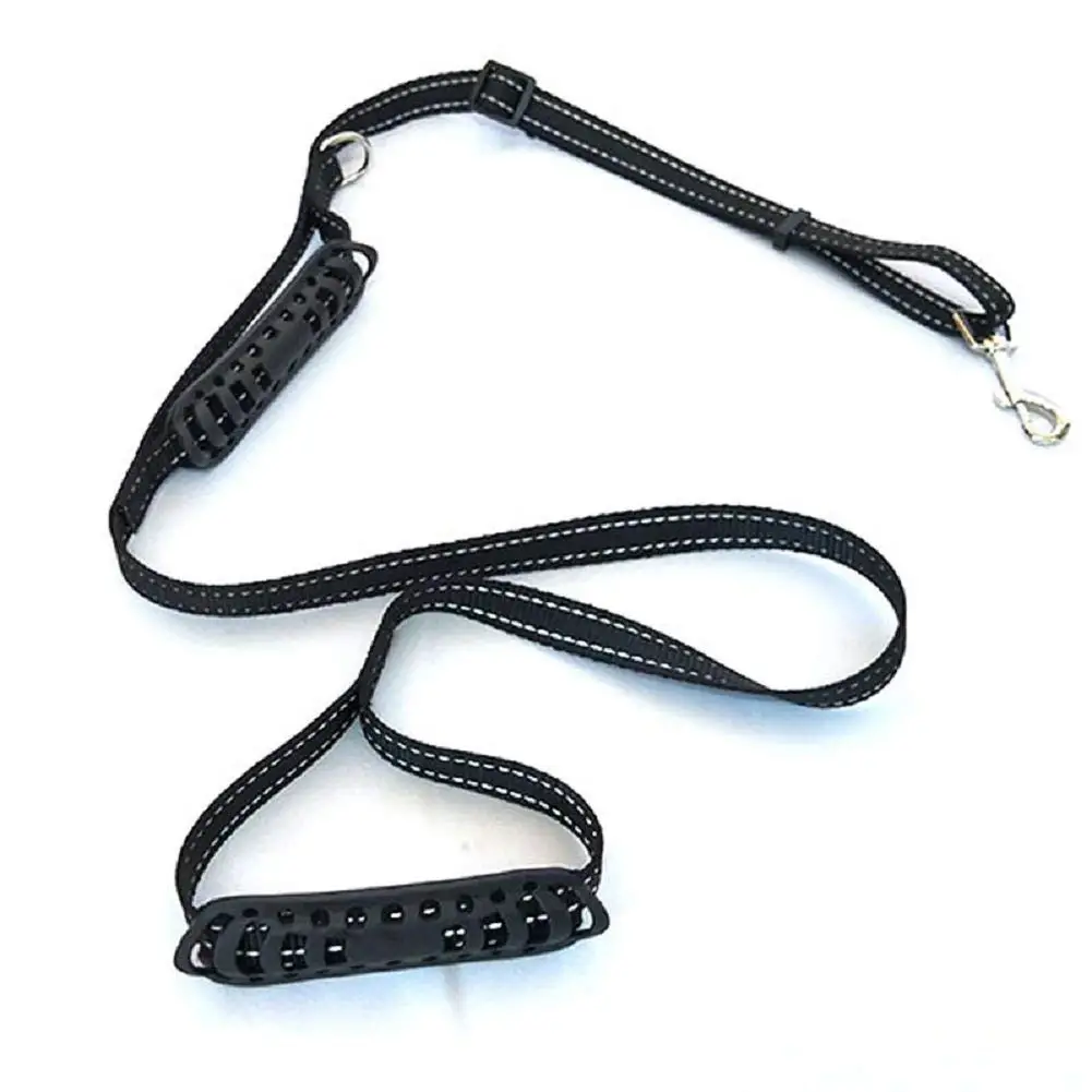 Reflective Double No Tangle Dog Leash Adjustable Detachable Coupler