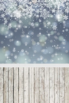 

Blue Snowflake Bokeh Photography Backgrounds Vinyl cloth High quality Computer printed party backdrop