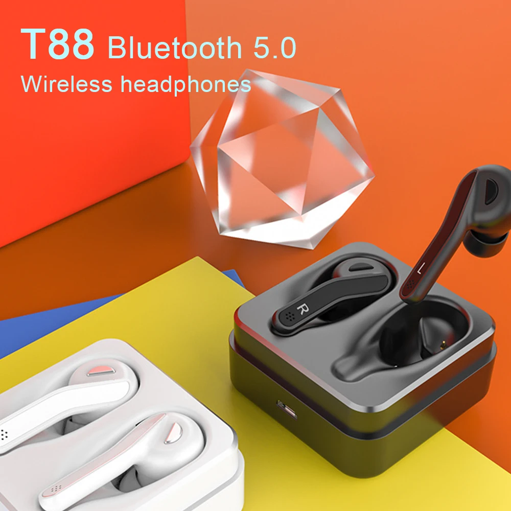 Новые TWS спортивные/Nano наушники T88 Bluetooth 5 0/беспроводные спортивные