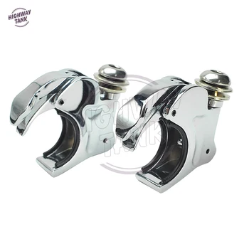 

39mm Chrome Motorcycle Windscreen Clamps Moto Front Windshield Bracket mounting case for Harley-Davidson Dyna Sportster Custom