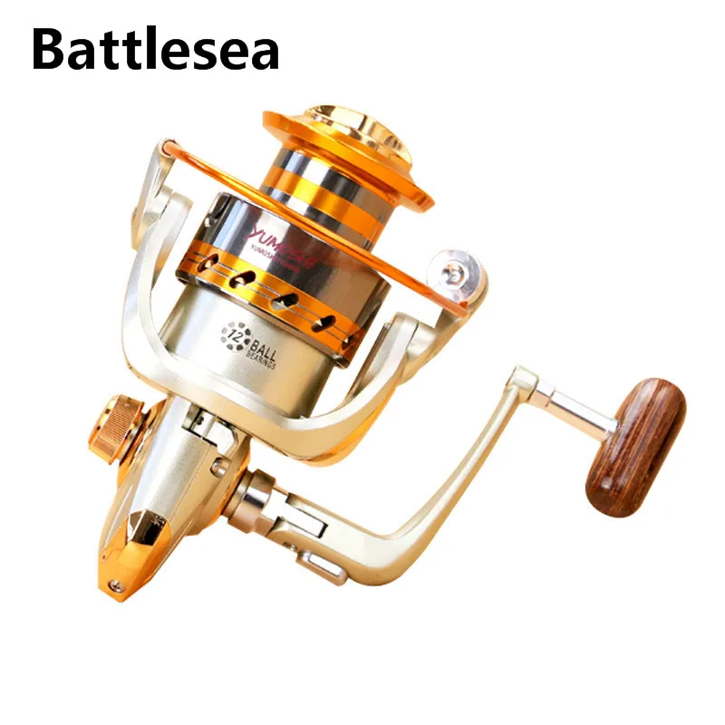 Battlesea 12BB 5 2: 1 металлическая спиннинговая рыболовная Катушка Fly Wheel для