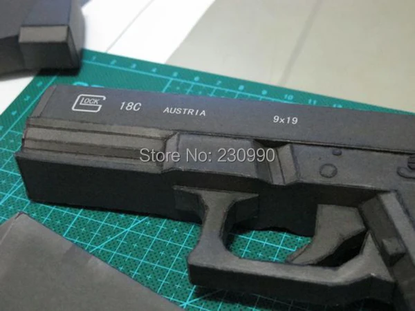 Новинка 2в1 Glock18 M1911 Бумажная модель игрушечного пистолета Рисование страниц 3d diy военная бумажная головоломка 3D бумажная модель Косплей оружие игрушка