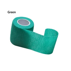 2 шт./партия цветной водонепроницаемый самоклеящийся эластичный бандаж сплоченная Первая помощь спортивная одежда для тела Марля защита пальцев - Цвет: Green