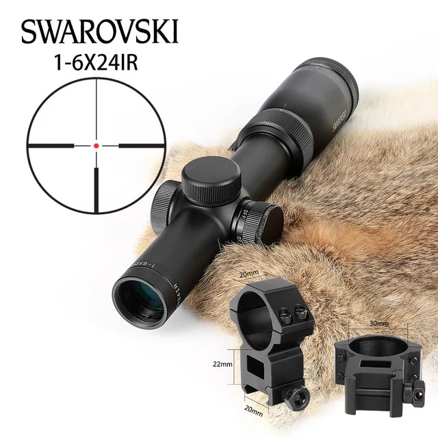 Тактический имитация Swarovskl круговой точечный прицел 1-6x24 IR Riflescope оптический прицел Красная точка Сетка прицел Охотничья винтовка прицелы - Цвет: 6