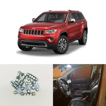 

10PCs Canbus Error Free Car Interior Led Light Lamp Kit For Jeep Grand Cherokee 2010-2016 Map Dome Trunk License Plate Bulbs