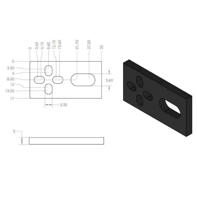 Черный алюминиевый микро концевой переключатель пластина для Openbuilds c-луч v-слот 3d принтер Стенд кронштейн Аппаратные части аксессуары