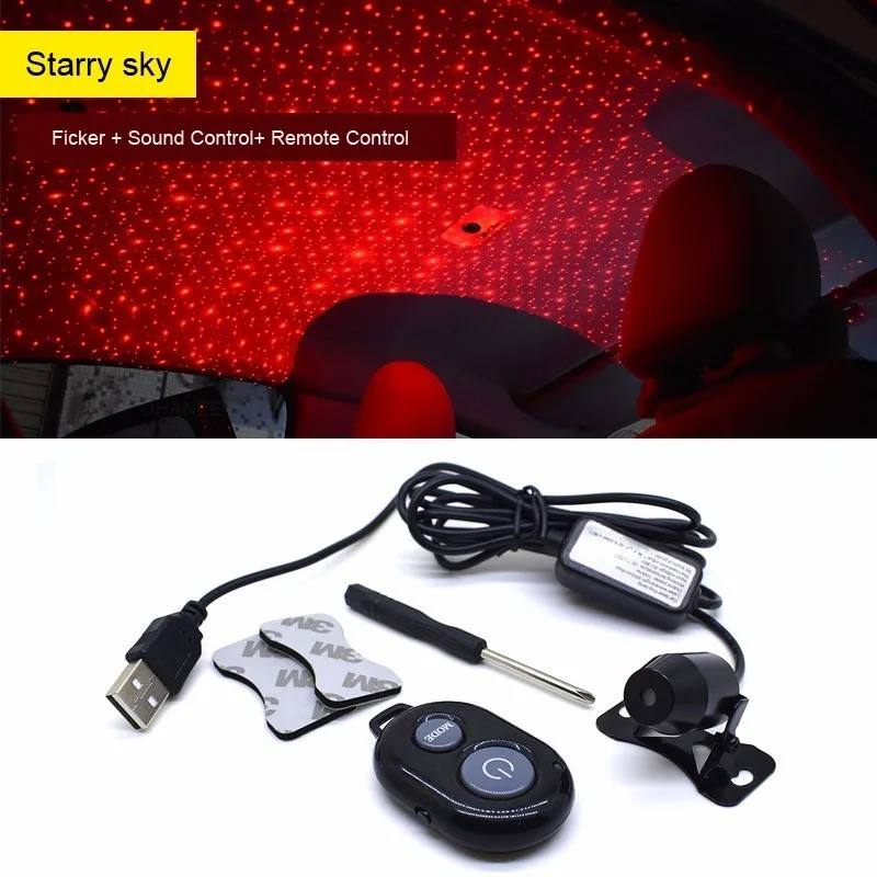 OHANEE USB светодиодный автомобильный атмосферный окружающий свет звезды DJ RGB Красочная музыкальная Лампа Рождественская интерьерная декоративная лампа