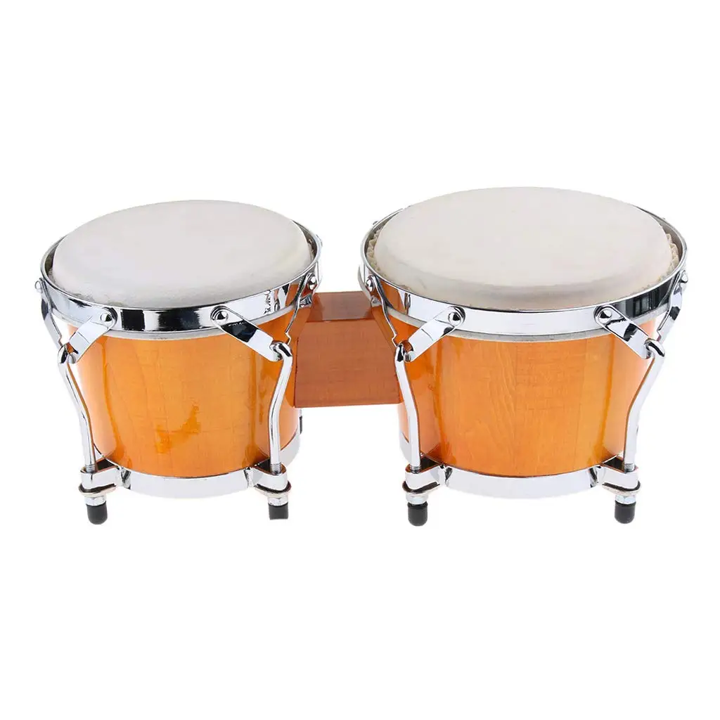 Double Bongo Drum African Hand Drum Percussion Musical Instrument Music Learning Educational Toys Birthday Gift for Children Kid